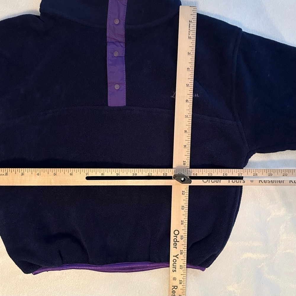 Vintage 1994 LL Bean NWT Kids Polartec Fleece Jacket S Girls Navy Blue Purple - Picture 4 of 10